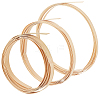 9M 3 Styles Flat Natural Bamboo Wicker Strips WOOD-GF0002-46-1