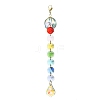 Glass Teardrop Pendant Decorations HJEW-JM01111-2