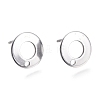 Non-Tarnish 201 Stainless Steel Stud Earring Findings STAS-K212-04P-1