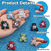 8Pcs 8 Styles Rhinestone Clay Pave Beads RB-HS0001-01-4