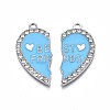 Alloy Enamel Split Pendant LS-ENAM-S130-25B-2