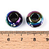 UV Plating Printed Opaque Acrylic European Beads MACR-N018-05B-3