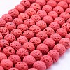 Natural Lava Rock Beads Strands G-F531-8mm-G11-1