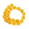 Natural Yellow Agate Beads Strands G-B153-B03-3