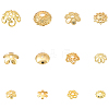 120Pcs 12 Styles Brass Bead Caps KK-YW0003-20-1