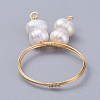 Grade A Natural Freshwater Pearl Rings RJEW-JR00264-2