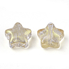 Transparent Spray Painted Glass Beads X1-GLAA-N035-01-D01-3