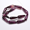 Dyed Teardrop Natural Agate Beads Strands X-G-I182-04-2