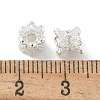 6-Petal Brass Micro Pave Cubic Zirconia Double Sided Bead Caps ZIRC-F141-01S-01-2