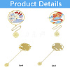 2Pcs 2 Styles Iron Bookmarks with Chain AJEW-GF0011-71-5