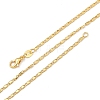 1.5mm Rack Plating Brass Oval Link Chain Necklaces for Women Men MAK-L044-25G-4