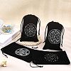 CHGCRAFT 8Pcs 8 Styles Rectangle Black Velvet Craft Drawstring Bags ABAG-CA0001-14-4