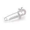 Platinum Plated Alloy Brooches JEWB-WH0003-04P-1