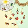 36Pcs 12 Styles Cinco De Mayo Theme Alloy Enamel Pendants ENAM-FS0004-37-5