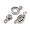 304 Stainless Steel Snap Clasps X-STAS-K311-03P-2