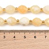 Natural Yellow Jade Beads Strands GG-CBA702E-B01-5