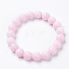 Natural Mashan Jade Beaded Stretch Bracelet BJEW-P207-05-14mm-1