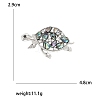 Turtle Abalone Shell/Paua Shell Brooch Pins PW-WG9DCD1-01-5
