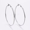 304 Stainless Steel Big Hoop Earrings EJEW-F105-05P-1