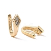 Brass Micro Pave Cubic Zirconia Snap on Bails KK-C006-14G-1