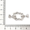 Brass Micro Pave Clear Cubic Zirconia Fold Over Clasps KK-A227-02P-3