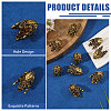 2 Bags Alloy Bead Caps FIND-PH0038-39AG-4