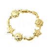 Brass Link Bracelets for Women BJEW-C118-01G-5