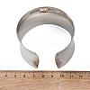 Hammered Brass Cuff Bangles for Women BJEW-A163-04B-P-5