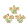 Brass Micro Pave Cubic Zirconia Pendants KK-K385-072G-2