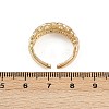 Brass Micro Pave Cubic Zirconia Cuff Rings for Women RJEW-D326-05G-5