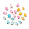 Dyed Natural Agate Cube Charms PALLOY-JF03963-1