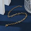 PVD Vacuum Plating 304 Stainless Steel Cable Chain Bracelet for Men Women BJEW-E031-05C-G-5