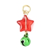 Christmas Handmade Lampwork Pendants PALLOY-JF04578-3