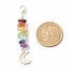 Chakra Theme Natural Gemstone Pendant Decorations HJEW-JM00645-02-2