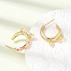 Brass Enamel Stud Earrings KK-CBA8324-23G-02-2