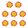 SUPERFINDINGS 8Pcs Sun Iron on Cloth Patches PATC-FH0001-07-1