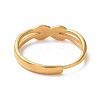 Ion Plating(IP) 304 Stainless Steel Infinity Adjustable Rings LS-RJEW-D006-17G-3