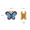 Chinese Style Alloy Enamel Beads X-ENAM-L015-12A-G-5
