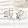 304 Stainless Steel & Plastic Imitation Pearl Cuff Bangles BJEW-Z170-02P-1