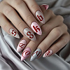 Stainless Steel DIY Nail Art Templates MRMJ-WH0092-026-5