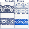 4 Styles Polyester Lace Trim OCOR-GF0005-25A-5