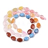 Cherry Quartz Glass & Synthetic Agate & Natural Red Jasper & Rose Quartz & Lemon Jade & Red Aventurine Beads Strands G-Z135-A13-4