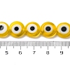 Handmade Evil Eye Lampwork Beads Strands LAMP-R006-01-4