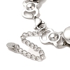 Non-Tarnish 304 Stainless Steel Flat Round Link Chain Bracelet BJEW-Q776-02A-01-4