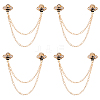 4Pcs Bee Zinc Alloy Rhinestone Fringed Brooches JEWB-FH0002-33KCG-1