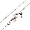 Titanium Steel Cable Chain Adjustable Slider Necklaces for Men  Women NJEW-G160-01P-2