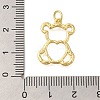 Hollow Bear Rack Plating Brass Pendants KK-I716-04G-3