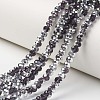 Electroplate Transparent Glass Beads Strands EGLA-A034-T1mm-M11-1