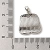 Rack Plating Brass Micro Pave Cubic Zirconia Pendants KK-U027-23P-3