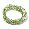 Transparent Electroplate Glass Beads Strands EGLA-H107-02A-PL05-4